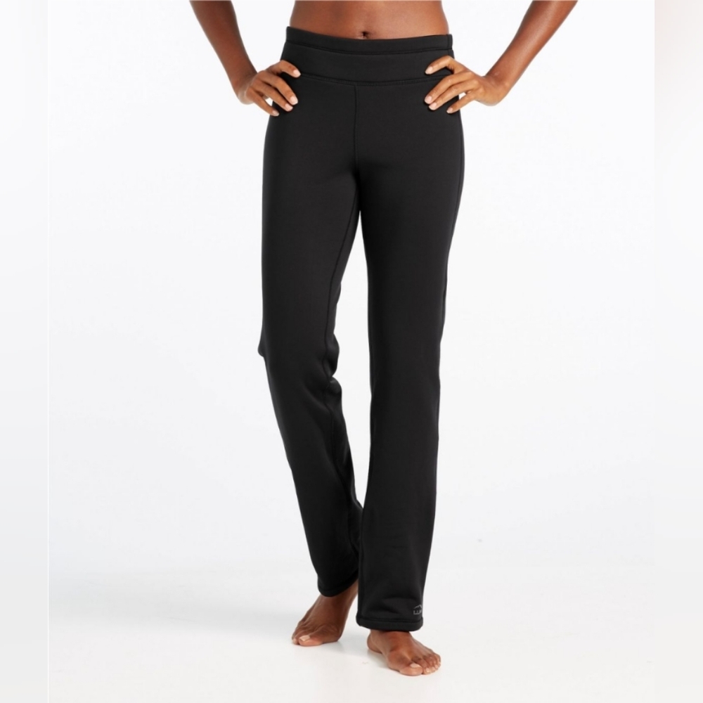 L.L. Bean Women's PrimaLoft ThermaStretch Fleece Pants, Mid-Rise Straight-Leg
